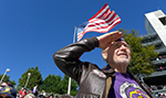 Olsen at Georgia Kentucky Game, Purple Heart Appreciation Day